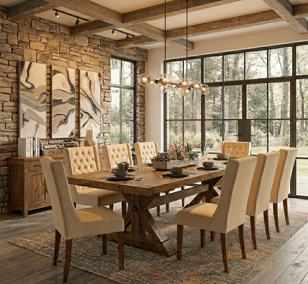 Aspen Birch Wood Extension Dining Table | World Interiors