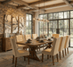 Aspen Birch Wood 100-144" Extension Table in Earth Finish - World Interiors