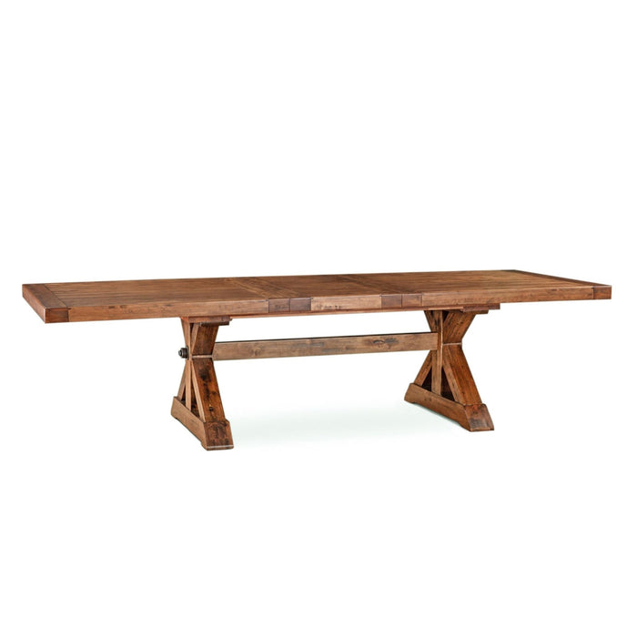 Aspen Birch Wood 100-144" Extension Table in Earth Finish - World Interiors