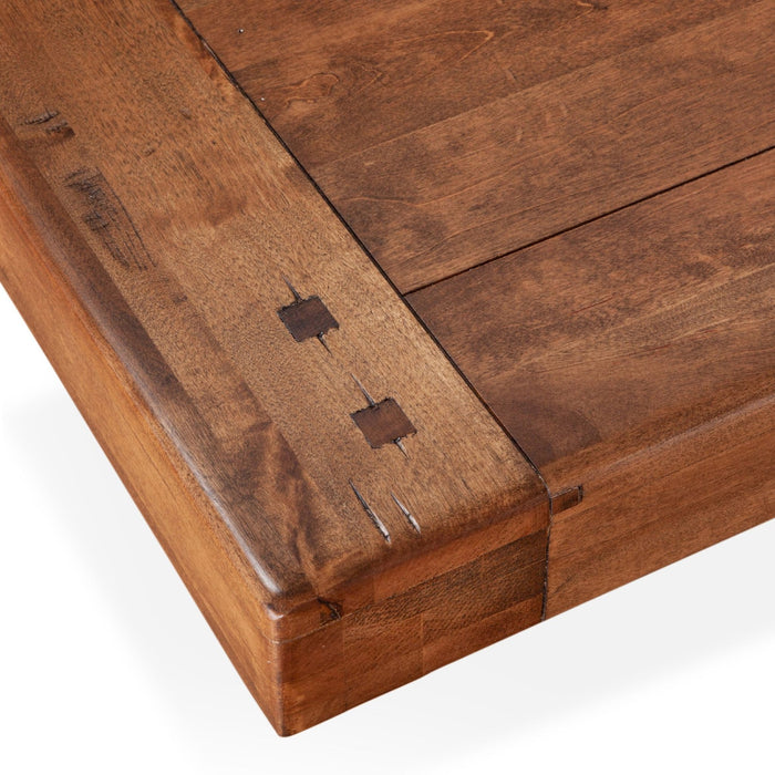 Aspen Birch Wood 100-144" Extension Table in Earth Finish - World Interiors