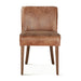 Avery Dining Chair in Tan Leather with Natural Legs - World Interiors