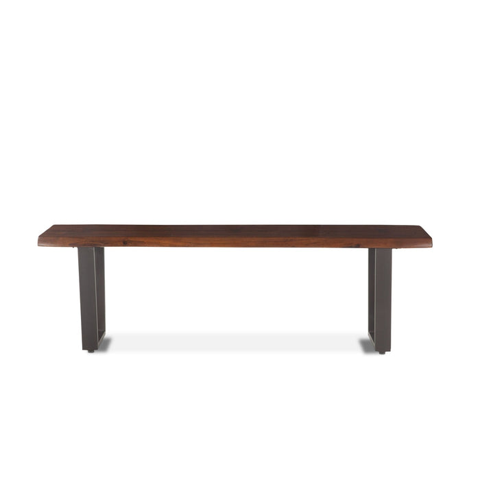 Belfrie 6 - Piece Live Edge Dining Set (72" Table + 4 Chairs + Bench) - World Interiors