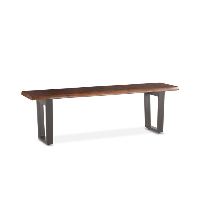 Belfrie 6 - Piece Live Edge Dining Set (72" Table + 4 Chairs + Bench) - World Interiors