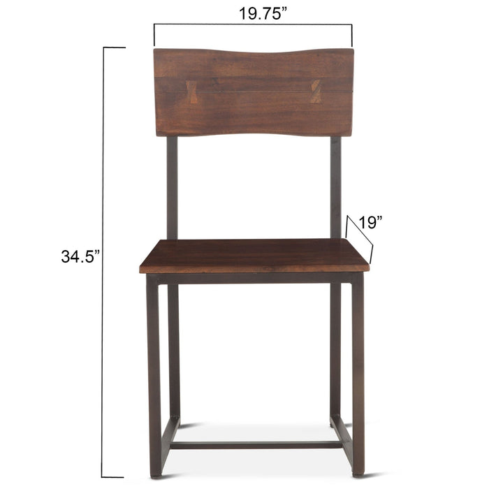 Belfrie 6 - Piece Live Edge Dining Set (72" Table + 4 Chairs + Bench) - World Interiors
