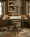 Blayne Rustic Adjustable Height Barstool - World Interiors