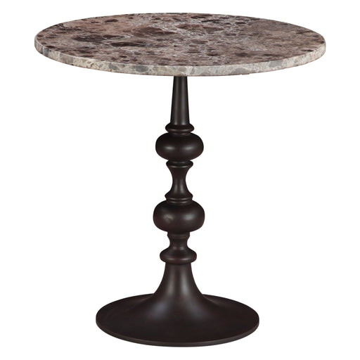 Bordeaux 20" Dark Emperador Marble Side Table - World Interiors