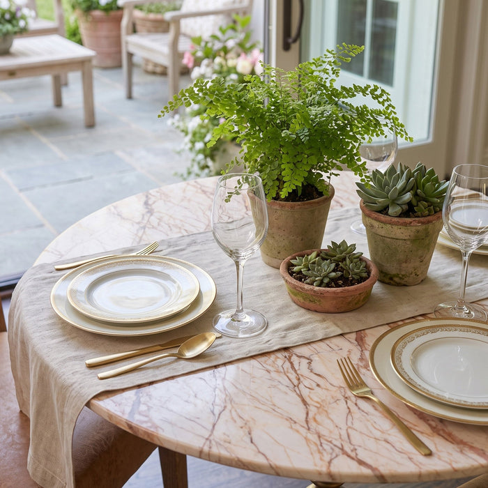 Bordeaux 36" Retro Marble Bistro Table - World Interiors