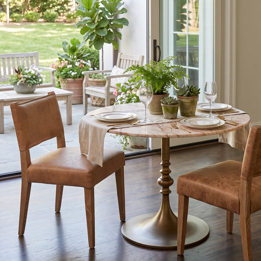 Bordeaux 36" Retro Marble Bistro Table - World Interiors