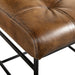 Brisbane 19" Stockton Leather Dining Chair in Antique Whiskey - World Interiors