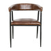 Brisbane Halstead Dining Chair in Chestnut Leather - World Interiors