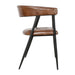 Brisbane Halstead Dining Chair in Chestnut Leather - World Interiors