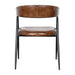 Brisbane Halstead Dining Chair in Chestnut Leather - World Interiors