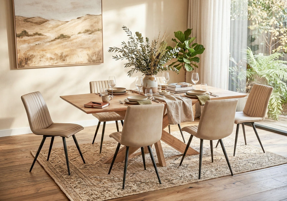 Stockholm 78" Weathered Acacia Wood Dining Table - World Interiors