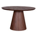 Calabasas 54" Modern Round Dining Table in Toffee Nut - World Interiors