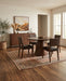 Calabasas 54" Modern Round Dining Table in Toffee Nut - World Interiors