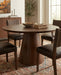Calabasas 54" Modern Round Dining Table in Toffee Nut - World Interiors