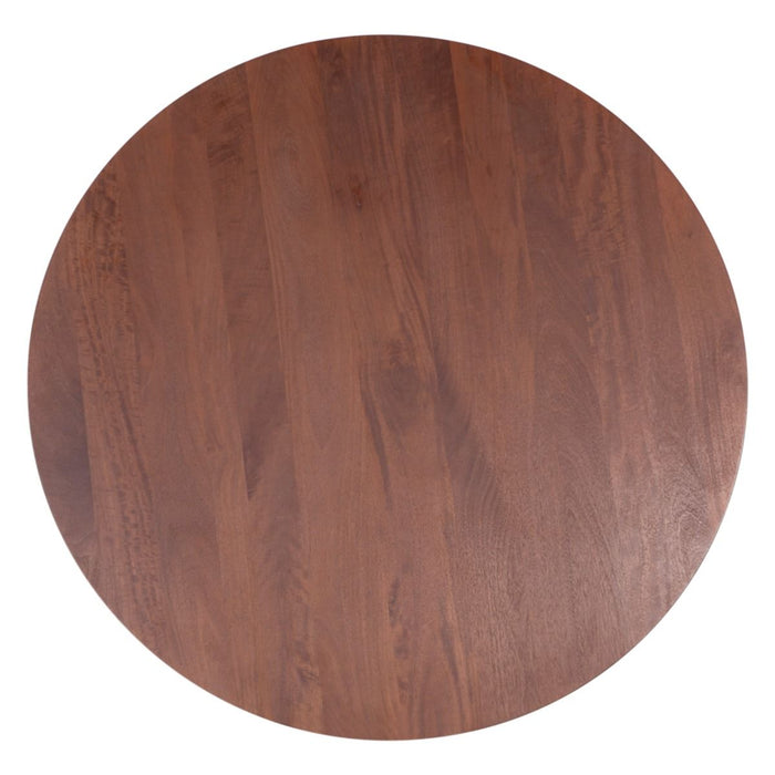Calabasas 54" Modern Round Dining Table in Toffee Nut - World Interiors