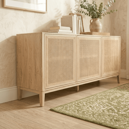 Calabasas 64" Modern Sideboard in Natural White - World Interiors