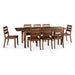 Calabasas 72 - 95" Extension Dining Table in Toffee Nut - World Interiors