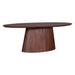 Calabasas 86" Modern Oval Dining Table in Toffee Nut - World Interiors
