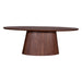 Calabasas 86" Modern Oval Dining Table in Toffee Nut - World Interiors