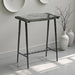 Calloway 17" Rustic Side Table with Glass Top - World Interiors