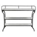Calloway 50" White Marble Industrial Console Table - World Interiors