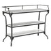Calloway 50" White Marble Industrial Console Table - World Interiors
