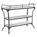 Calloway 50" White Marble Industrial Console Table - World Interiors