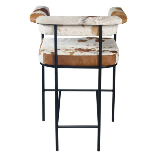 Charleston 18" Counter Armchair in Brown Hair on Hide - World Interiors