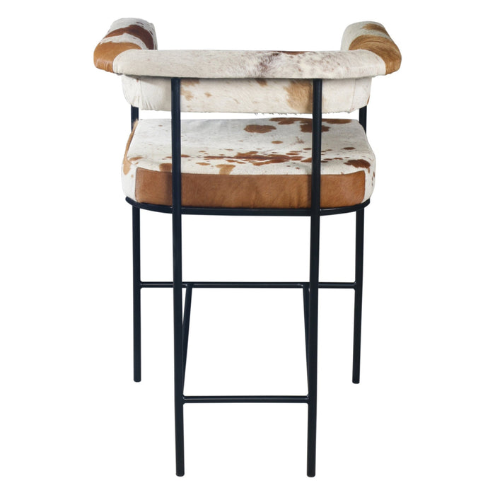 Charleston 18" Counter Armchair in Brown Hair on Hide - World Interiors