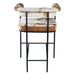 Charleston 18" Counter Armchair in Brown Hair on Hide - World Interiors