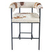 Charleston 18" Counter Armchair in Brown Hair on Hide - World Interiors