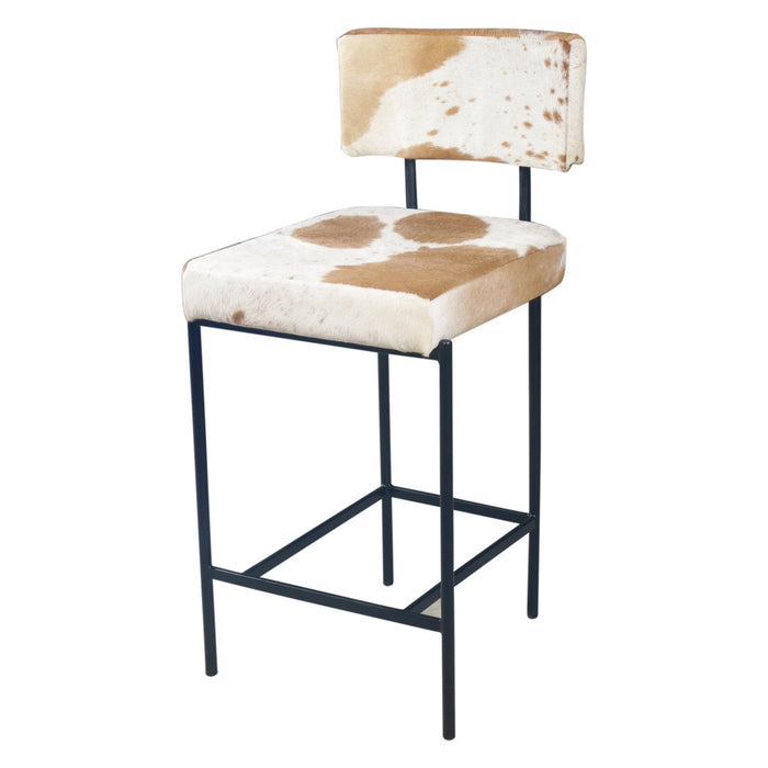 Charleston 18" Counter Chair in Brown Hair on Hide - World Interiors