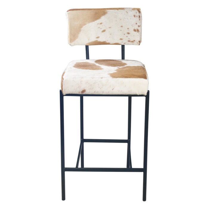 Charleston 18" Counter Chair in Brown Hair on Hide - World Interiors