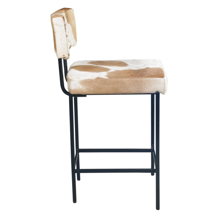 Charleston 18" Counter Chair in Brown Hair on Hide - World Interiors