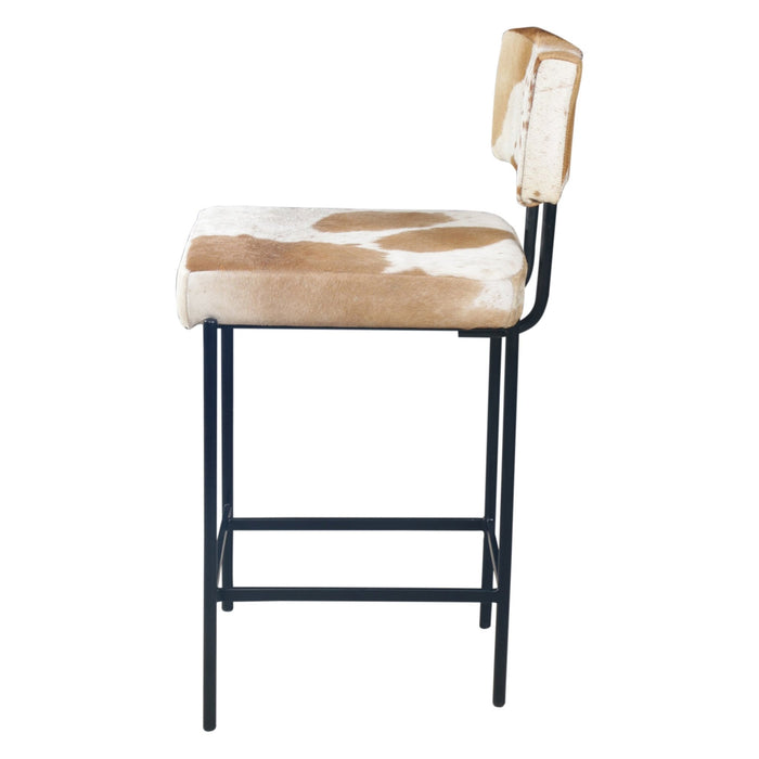 Charleston 18" Counter Chair in Brown Hair on Hide - World Interiors