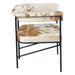 Charleston 18" Dining Armchair in Brown Hair on Hide Leather - World Interiors