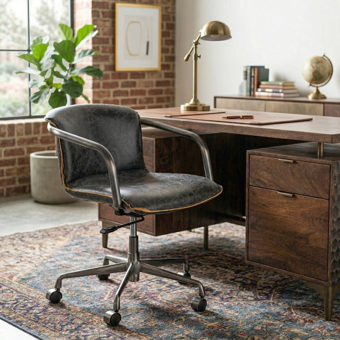 Chiavari Industrial Modern Swivel Office Chair - World Interiors