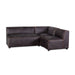 Chiavari Modular Sectional in Distressed Ebony Leather - World Interiors