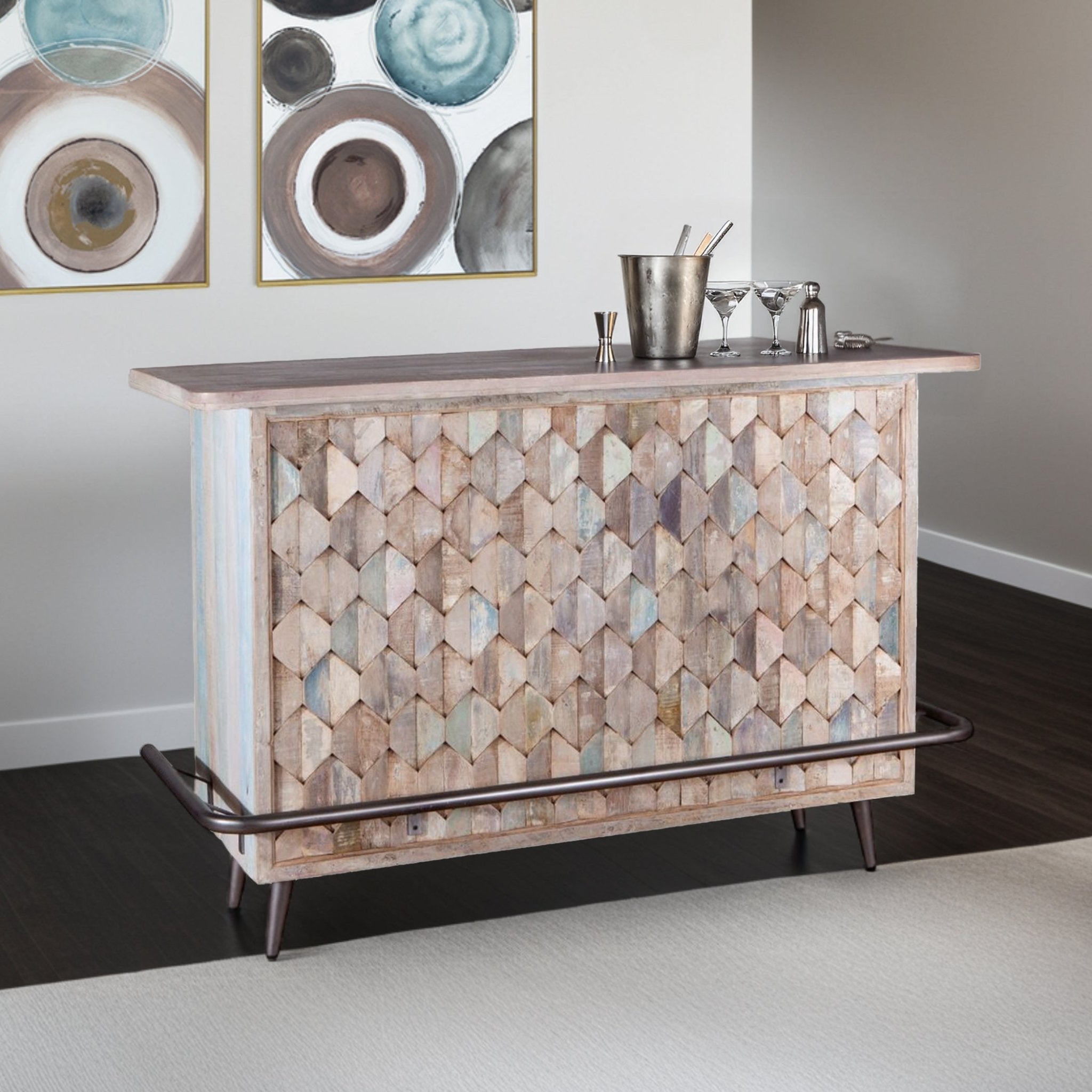 Cordoba Vintage Reclaimed Teak Bar Cabinet - World Interiors