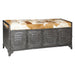 Dallas 47" Large Brown Hair on Hide Reclaimed Locker Bench - World Interiors