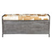 Dallas 47" Large Brown Hair on Hide Reclaimed Locker Bench - World Interiors