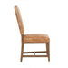 Dani High Back Formal Dining Chair in Chestnut Leather - World Interiors