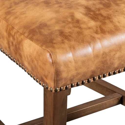 Dani High Back Formal Dining Chair in Chestnut Leather - World Interiors