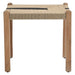 Delmar 20" Ottoman Stool in Woven Natural and Black Rope - World Interiors