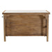 Delmar 58" Kitchen Island Table with White Marble Top and Natural Mango Base - World Interiors