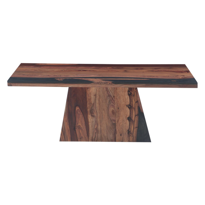 Delphine 51" Coffee Table in Burnt Sheesham - World Interiors