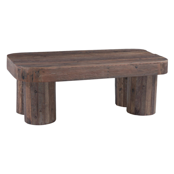 Ember 50" Coffee Table in Reclaimed Hardwood - World Interiors