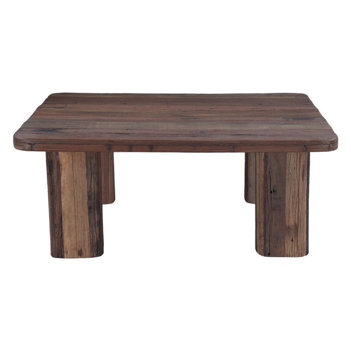Ember Square Coffee Table in Reclaimed Hardwood - World Interiors